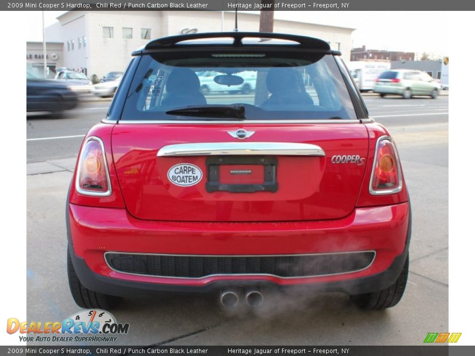 2009 Mini Cooper S Hardtop Chili Red / Punch Carbon Black Leather Photo #5