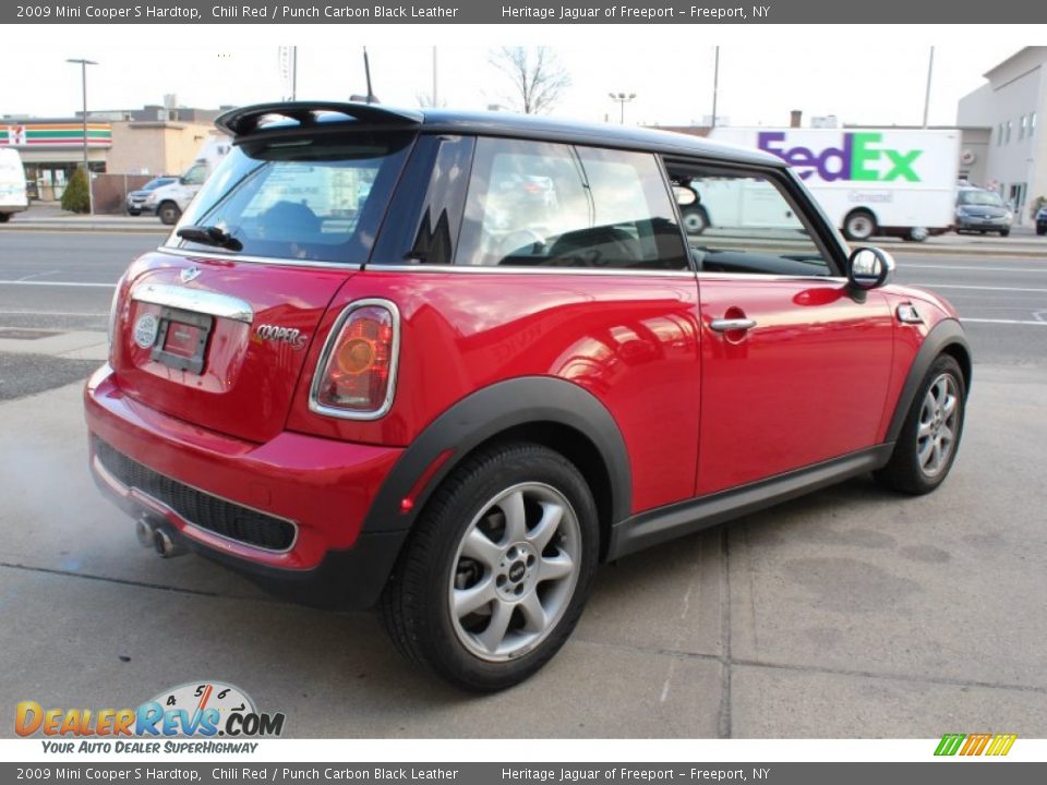 2009 Mini Cooper S Hardtop Chili Red / Punch Carbon Black Leather Photo #6