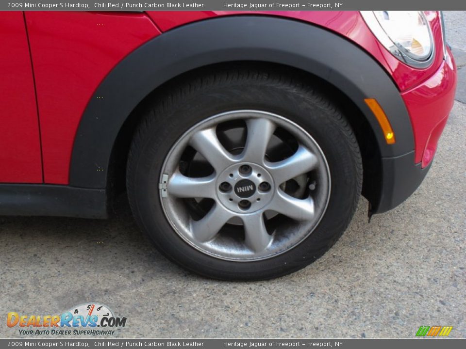 2009 Mini Cooper S Hardtop Chili Red / Punch Carbon Black Leather Photo #9