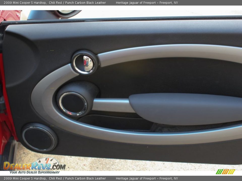 2009 Mini Cooper S Hardtop Chili Red / Punch Carbon Black Leather Photo #10