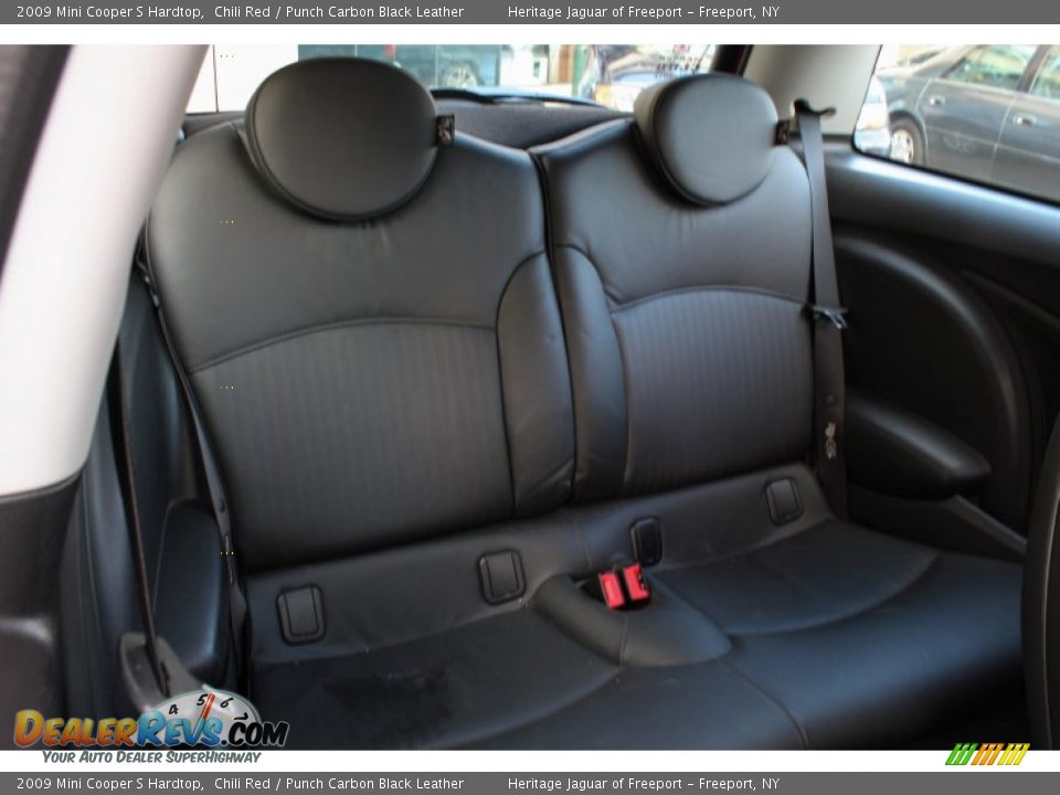 2009 Mini Cooper S Hardtop Chili Red / Punch Carbon Black Leather Photo #13