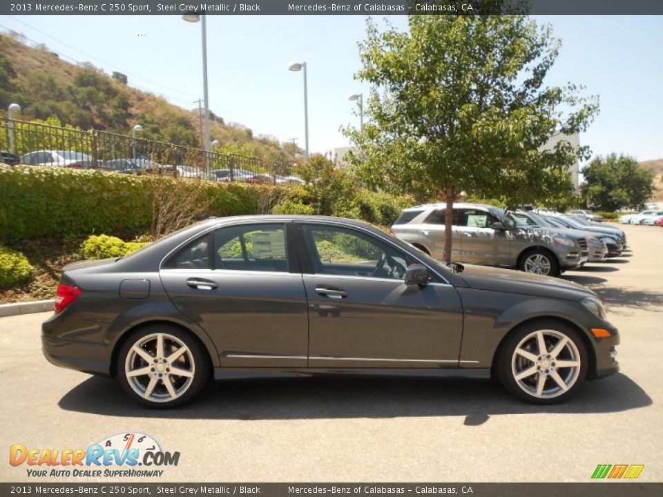 2013 Mercedes-Benz C 250 Sport Steel Grey Metallic / Black Photo #3