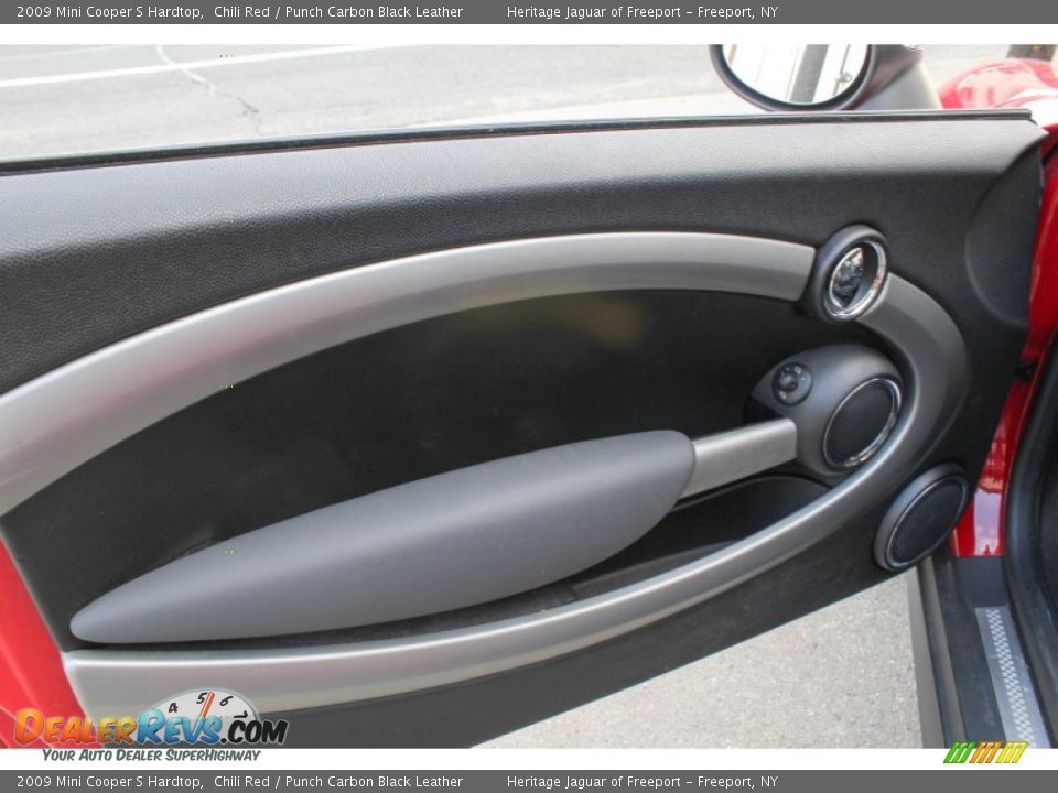 2009 Mini Cooper S Hardtop Chili Red / Punch Carbon Black Leather Photo #14