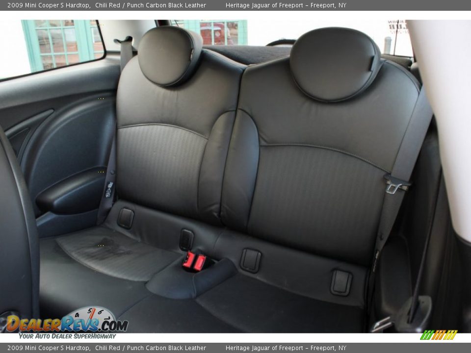 2009 Mini Cooper S Hardtop Chili Red / Punch Carbon Black Leather Photo #16