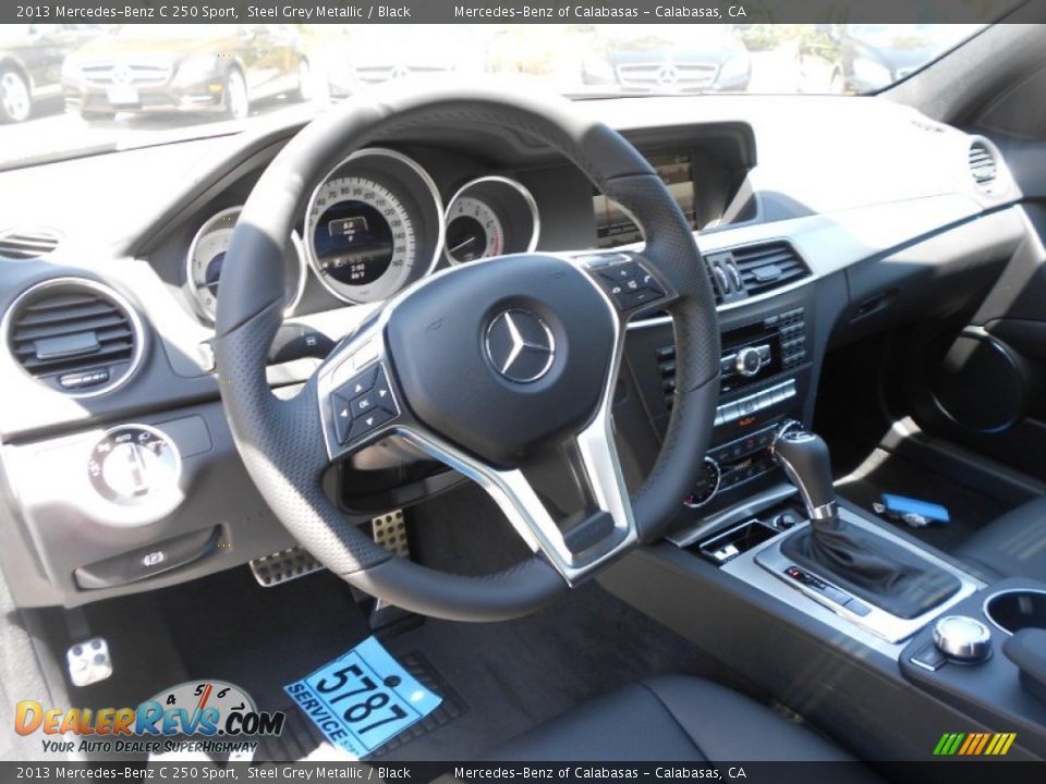 2013 Mercedes-Benz C 250 Sport Steel Grey Metallic / Black Photo #7