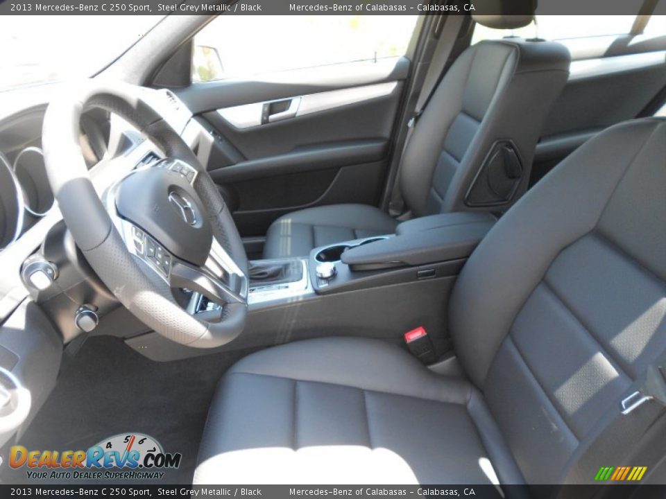 2013 Mercedes-Benz C 250 Sport Steel Grey Metallic / Black Photo #8