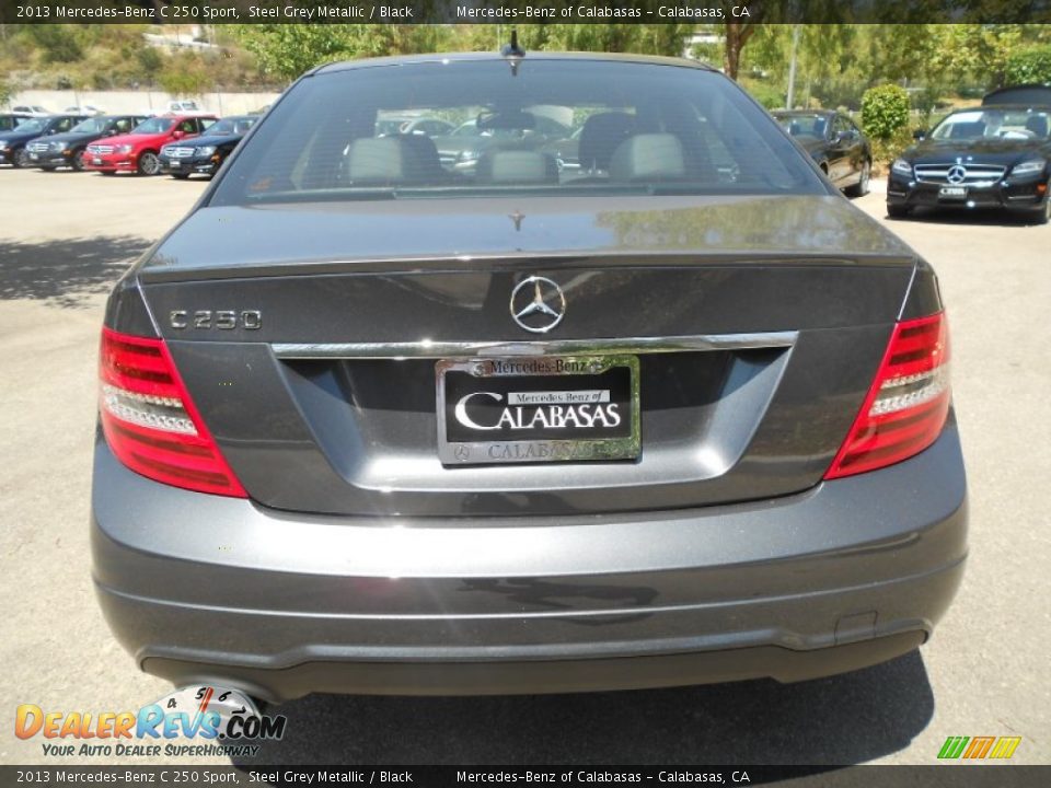 2013 Mercedes-Benz C 250 Sport Steel Grey Metallic / Black Photo #9
