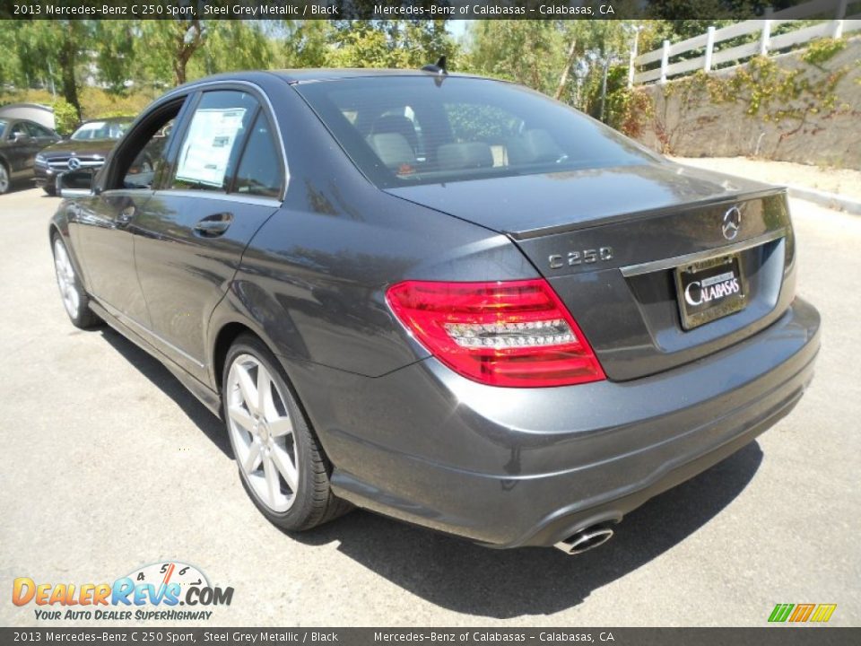 2013 Mercedes-Benz C 250 Sport Steel Grey Metallic / Black Photo #10
