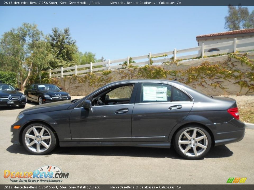 2013 Mercedes-Benz C 250 Sport Steel Grey Metallic / Black Photo #11