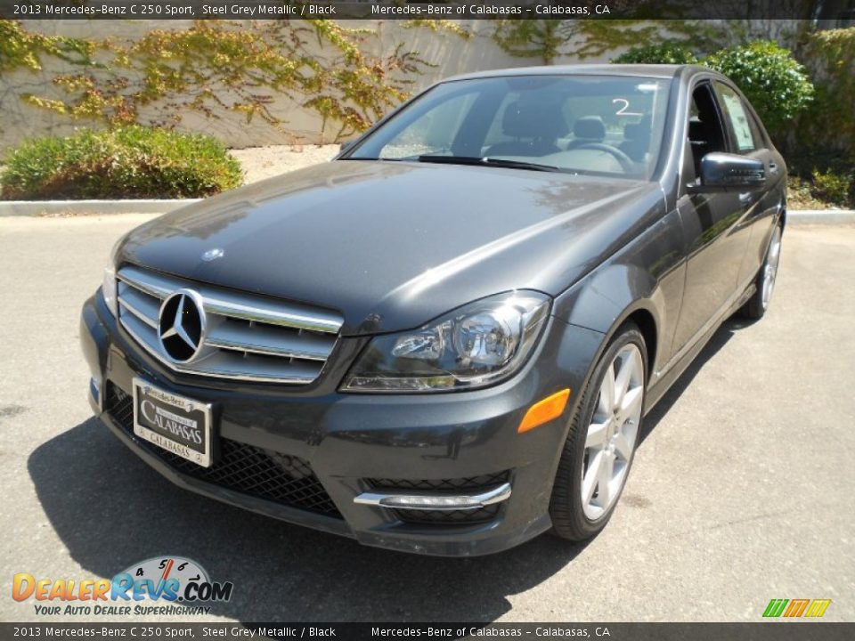 2013 Mercedes-Benz C 250 Sport Steel Grey Metallic / Black Photo #12