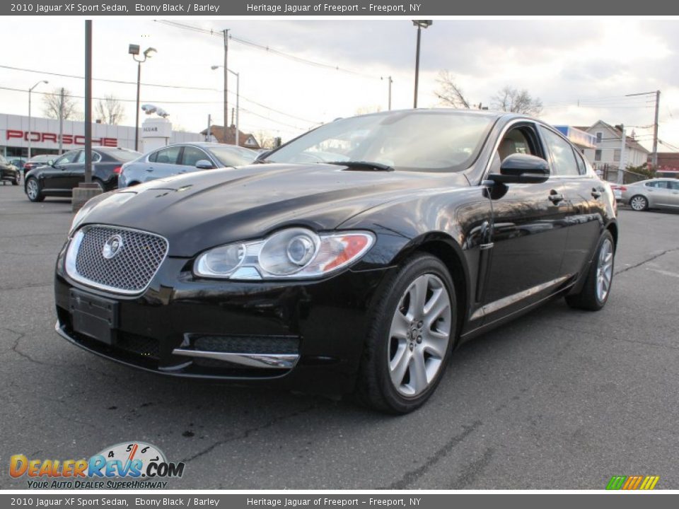 2010 Jaguar XF Sport Sedan Ebony Black / Barley Photo #1
