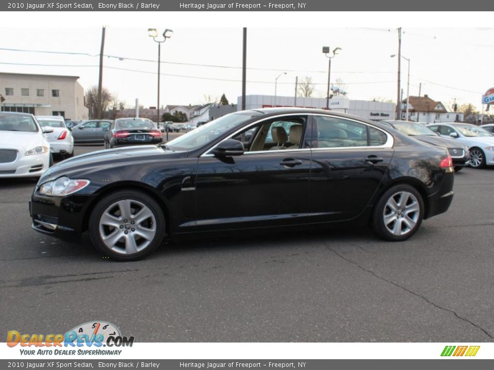 2010 Jaguar XF Sport Sedan Ebony Black / Barley Photo #3