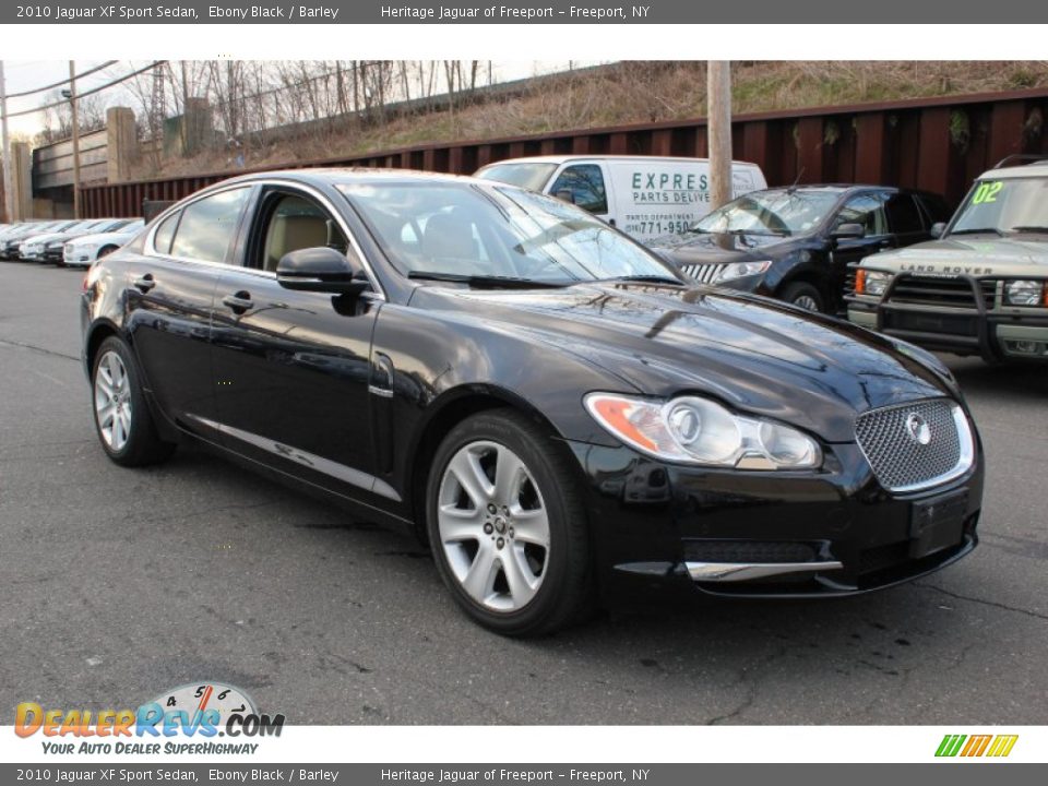 2010 Jaguar XF Sport Sedan Ebony Black / Barley Photo #8