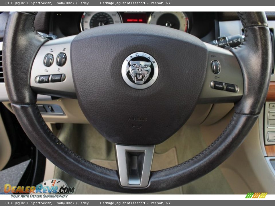 2010 Jaguar XF Sport Sedan Ebony Black / Barley Photo #28