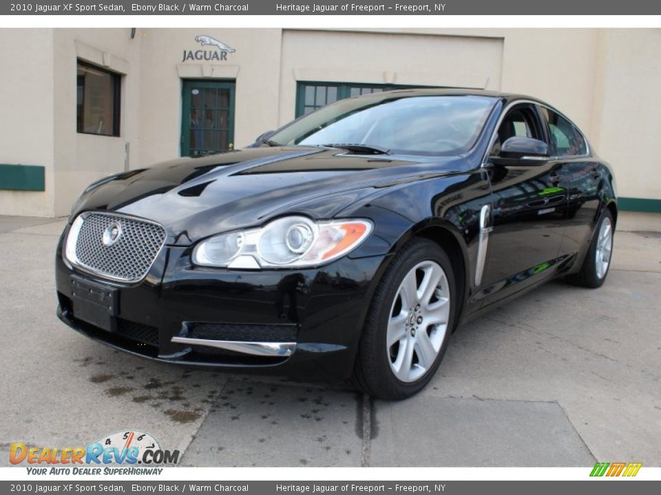 2010 Jaguar XF Sport Sedan Ebony Black / Warm Charcoal Photo #1