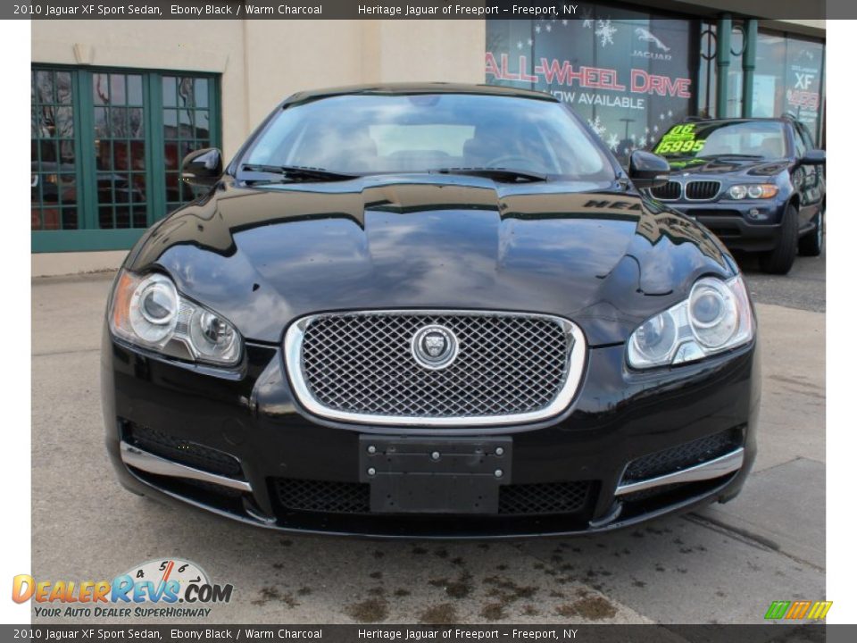 2010 Jaguar XF Sport Sedan Ebony Black / Warm Charcoal Photo #2