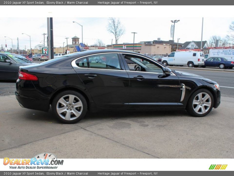 2010 Jaguar XF Sport Sedan Ebony Black / Warm Charcoal Photo #7