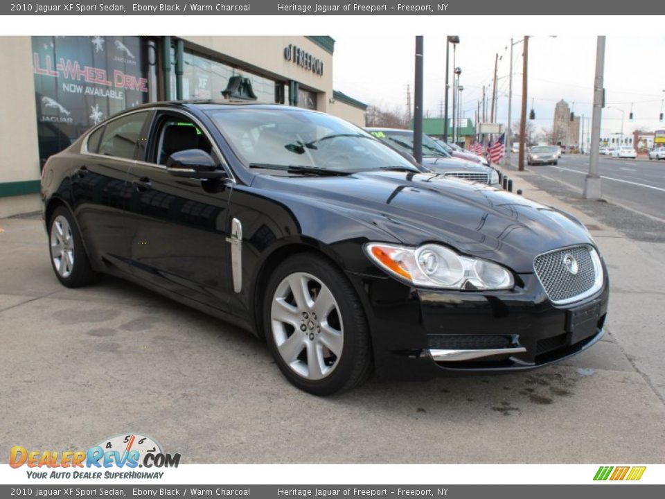 2010 Jaguar XF Sport Sedan Ebony Black / Warm Charcoal Photo #8