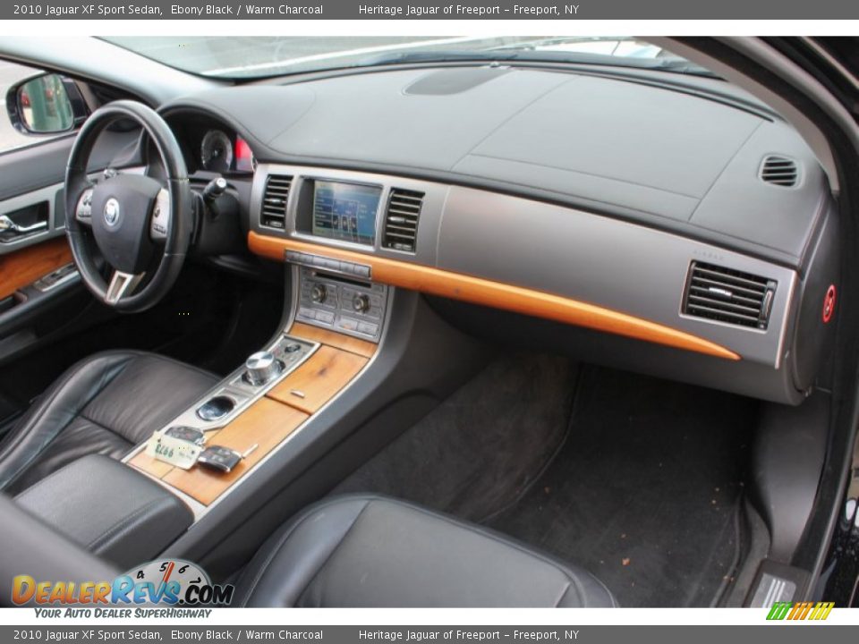 2010 Jaguar XF Sport Sedan Ebony Black / Warm Charcoal Photo #12