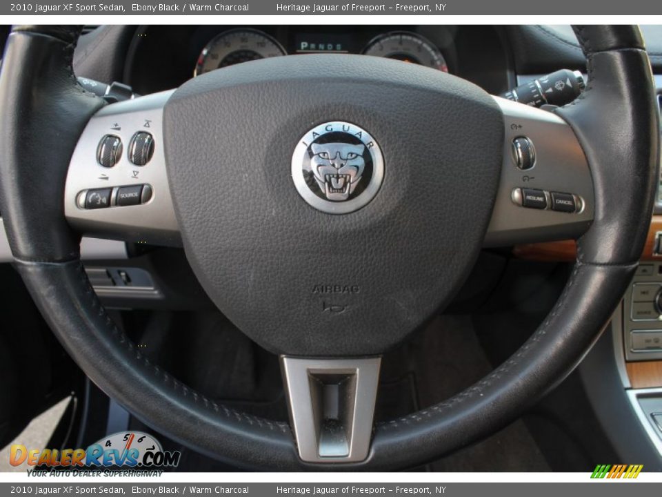 2010 Jaguar XF Sport Sedan Ebony Black / Warm Charcoal Photo #28