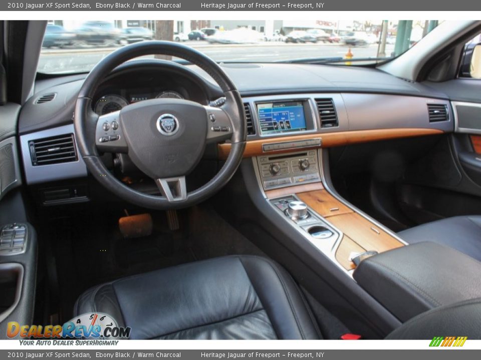 2010 Jaguar XF Sport Sedan Ebony Black / Warm Charcoal Photo #29
