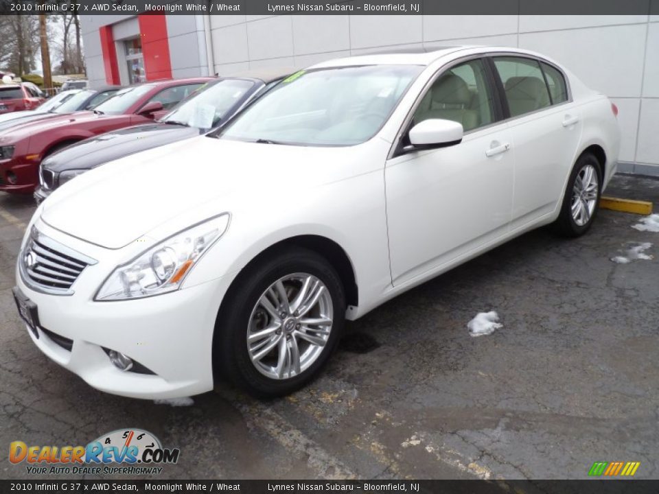 2010 Infiniti G 37 x AWD Sedan Moonlight White / Wheat Photo #3