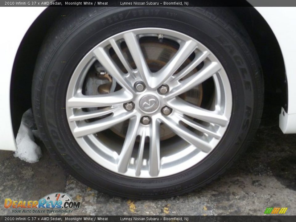 2010 Infiniti G 37 x AWD Sedan Moonlight White / Wheat Photo #4