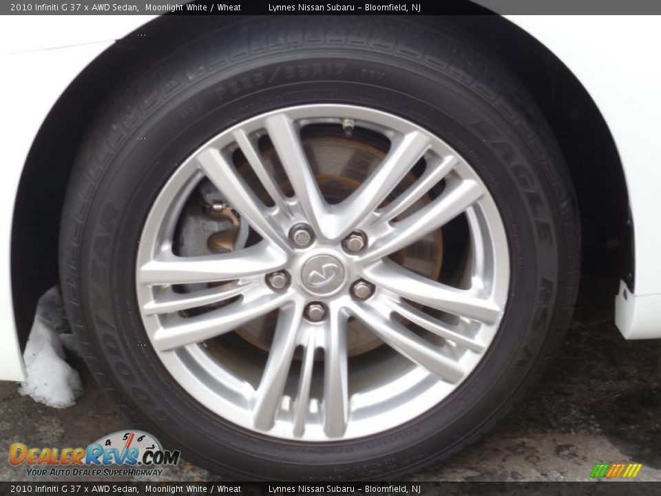 2010 Infiniti G 37 x AWD Sedan Moonlight White / Wheat Photo #5