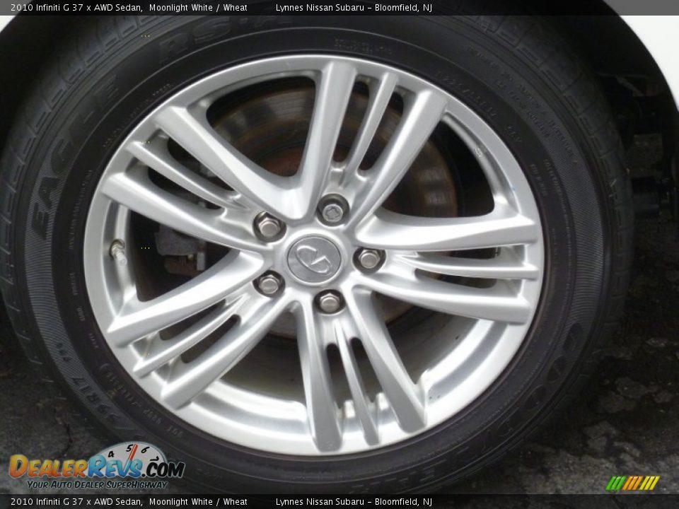 2010 Infiniti G 37 x AWD Sedan Moonlight White / Wheat Photo #6