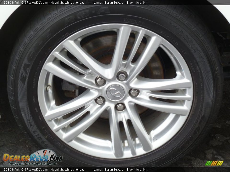 2010 Infiniti G 37 x AWD Sedan Moonlight White / Wheat Photo #7