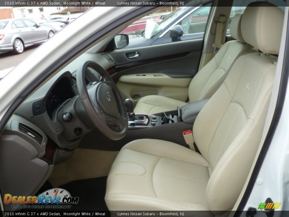 2010 Infiniti G 37 x AWD Sedan Moonlight White / Wheat Photo #11