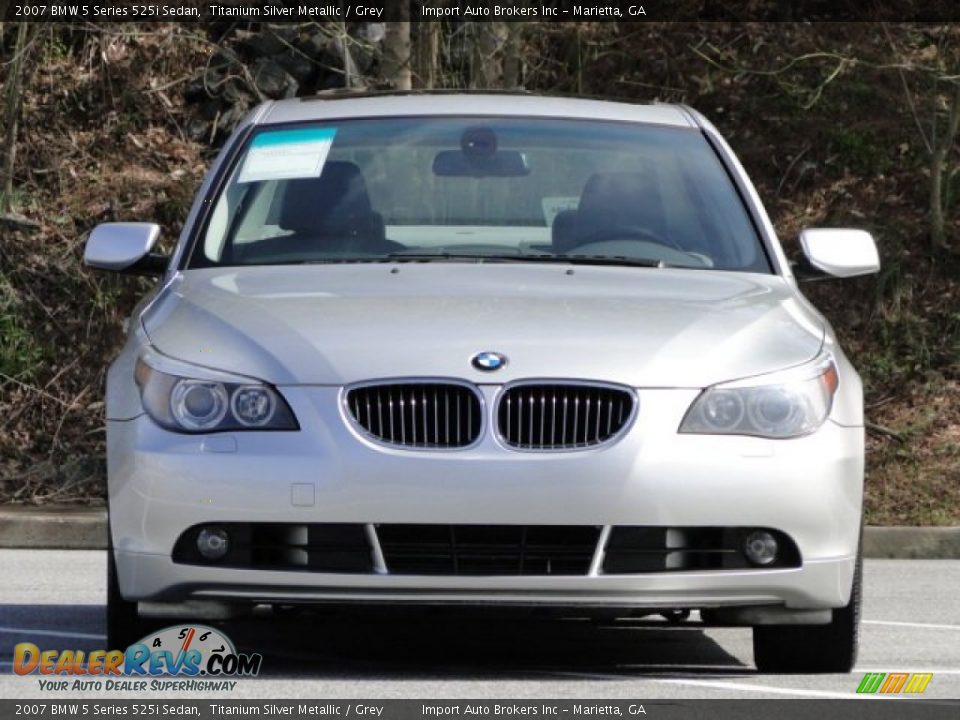 2007 BMW 5 Series 525i Sedan Titanium Silver Metallic / Grey Photo #11