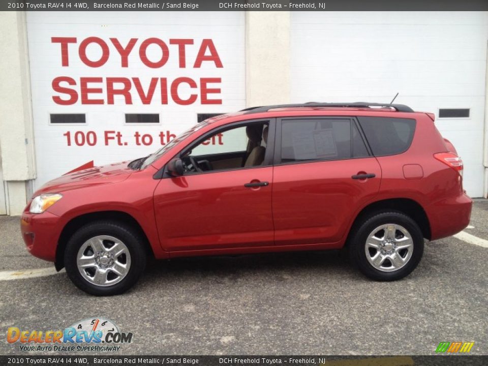 2010 Toyota RAV4 I4 4WD Barcelona Red Metallic / Sand Beige Photo #3