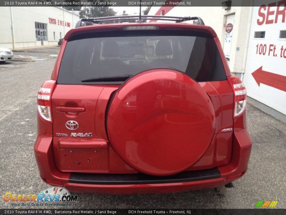 2010 Toyota RAV4 I4 4WD Barcelona Red Metallic / Sand Beige Photo #5