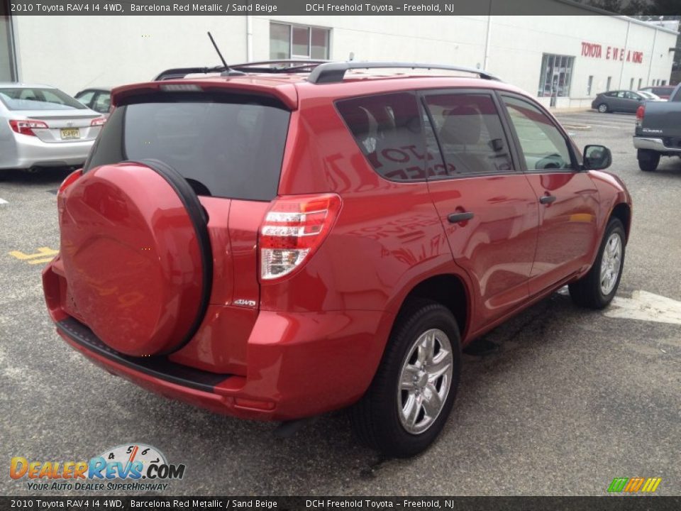 2010 Toyota RAV4 I4 4WD Barcelona Red Metallic / Sand Beige Photo #6