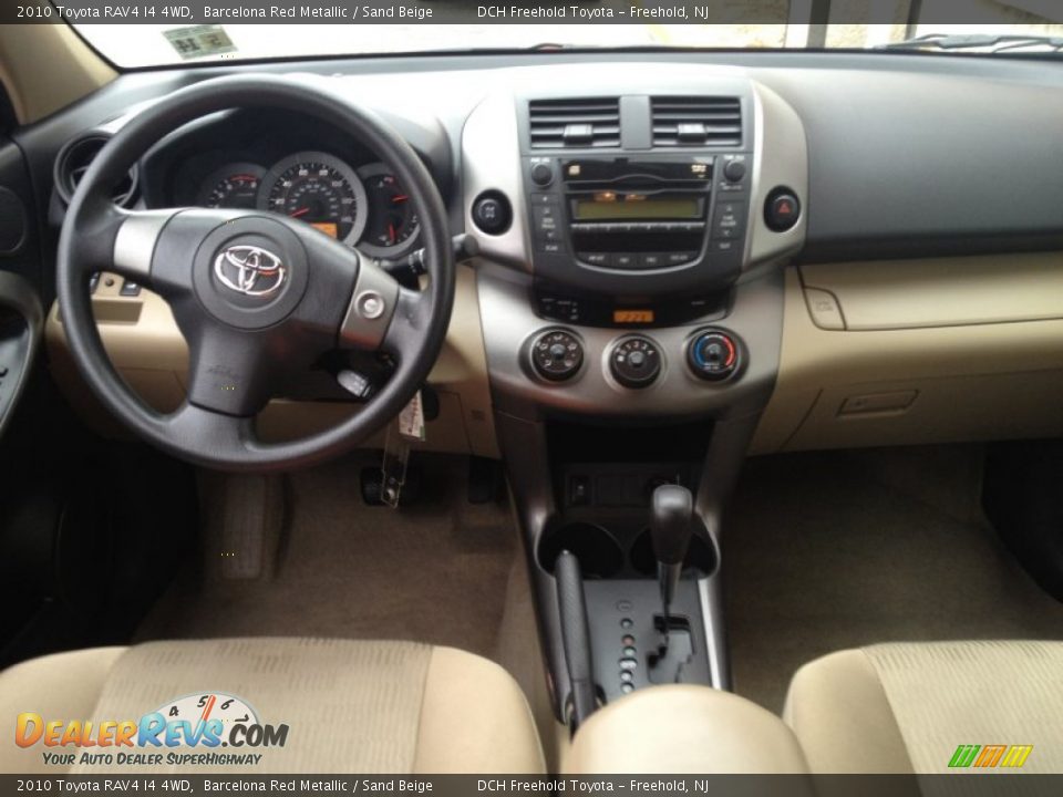 2010 Toyota RAV4 I4 4WD Barcelona Red Metallic / Sand Beige Photo #11