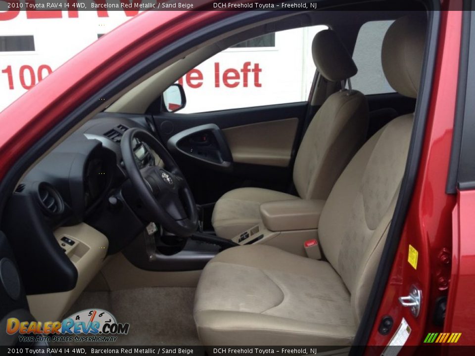 2010 Toyota RAV4 I4 4WD Barcelona Red Metallic / Sand Beige Photo #14