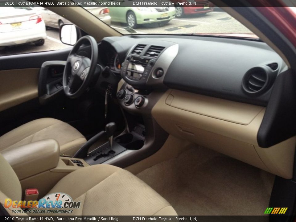2010 Toyota RAV4 I4 4WD Barcelona Red Metallic / Sand Beige Photo #25