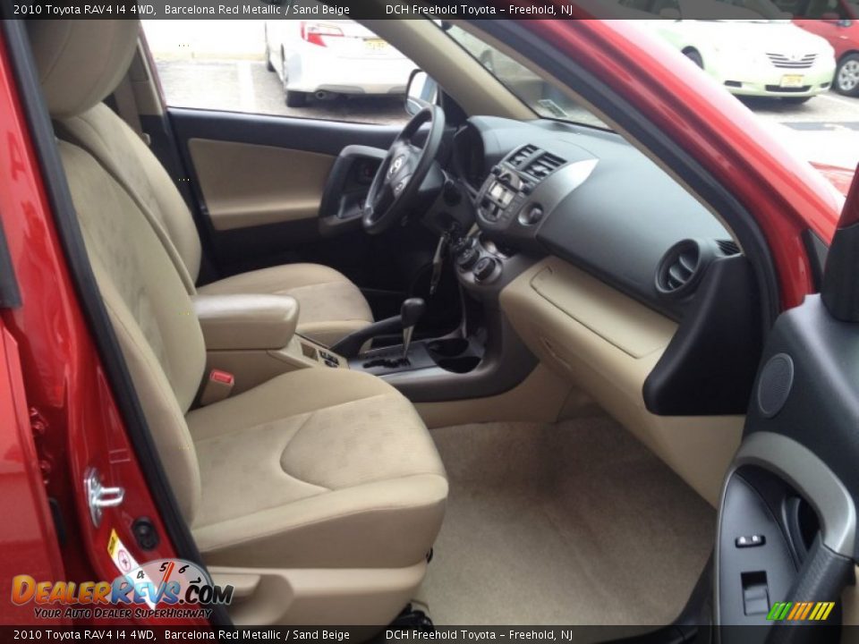 2010 Toyota RAV4 I4 4WD Barcelona Red Metallic / Sand Beige Photo #26