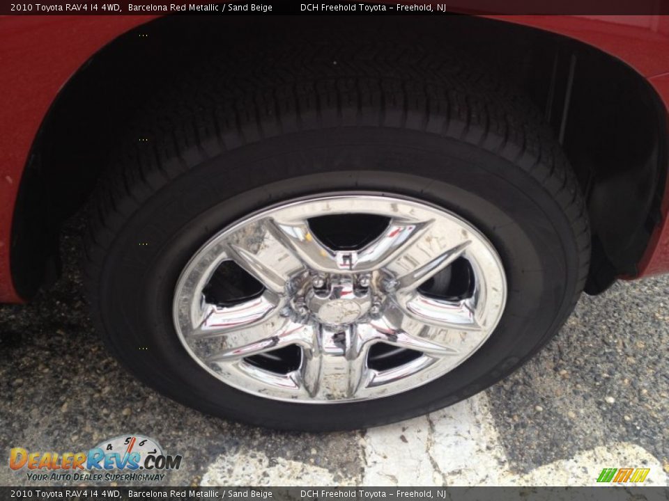 2010 Toyota RAV4 I4 4WD Barcelona Red Metallic / Sand Beige Photo #28