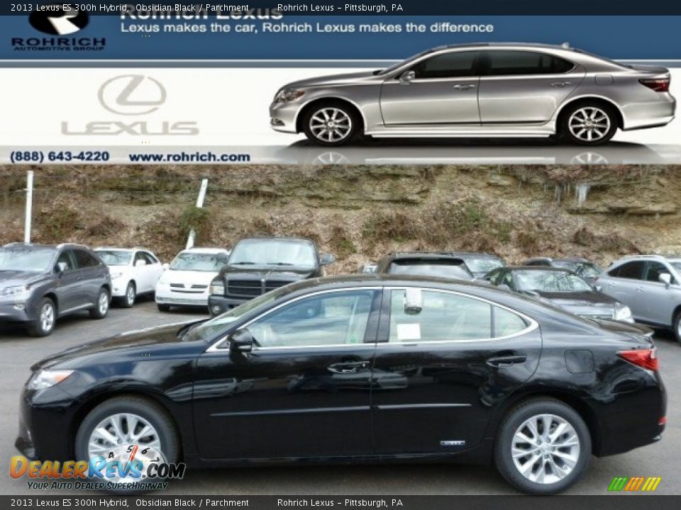 2013 Lexus ES 300h Hybrid Obsidian Black / Parchment Photo #1