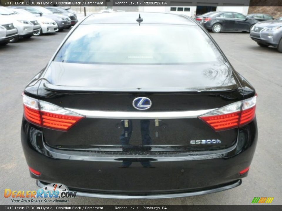 2013 Lexus ES 300h Hybrid Obsidian Black / Parchment Photo #3