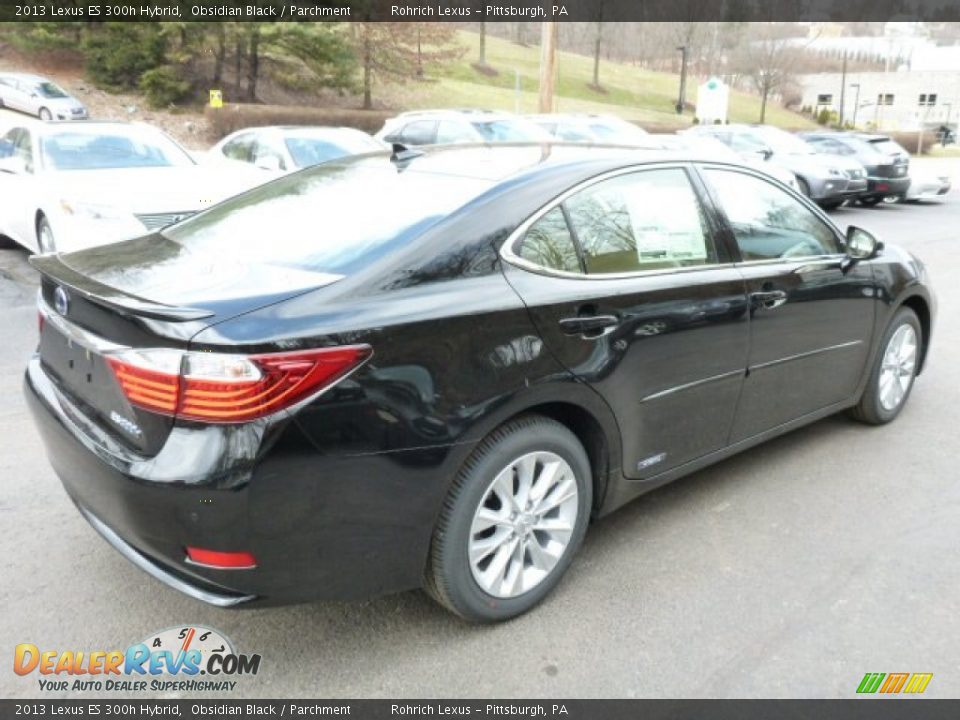 2013 Lexus ES 300h Hybrid Obsidian Black / Parchment Photo #4