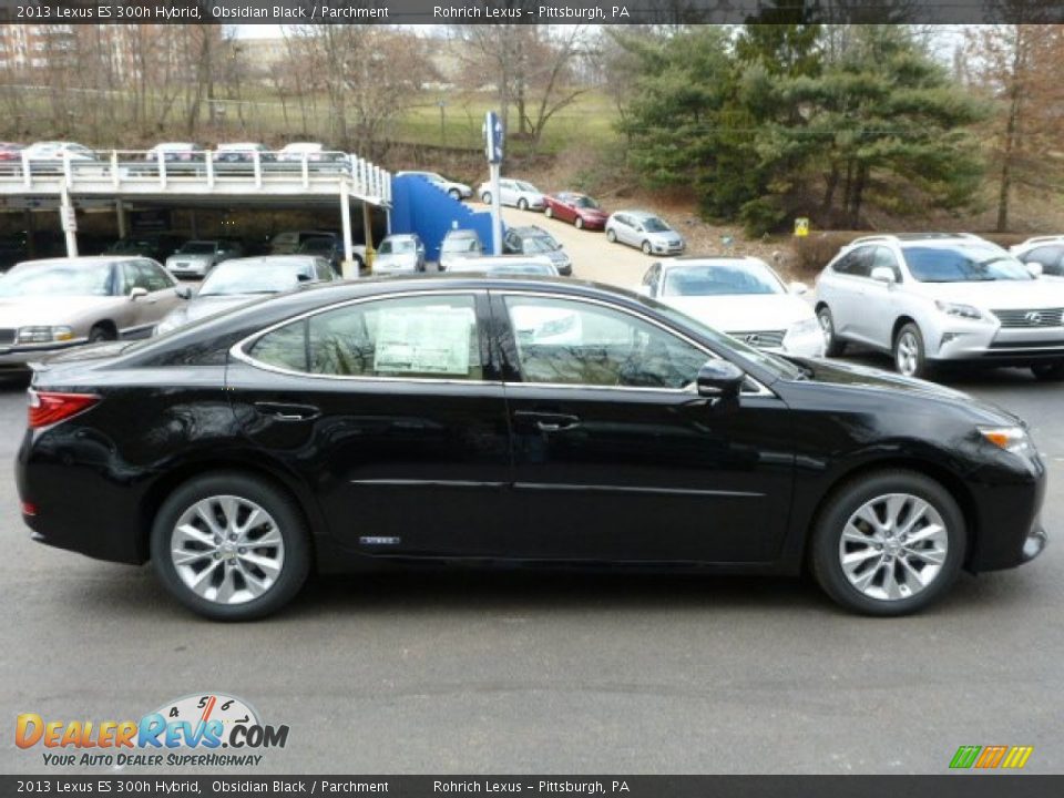 2013 Lexus ES 300h Hybrid Obsidian Black / Parchment Photo #5