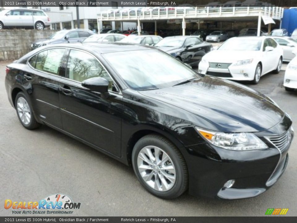 2013 Lexus ES 300h Hybrid Obsidian Black / Parchment Photo #6
