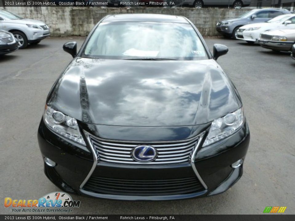 2013 Lexus ES 300h Hybrid Obsidian Black / Parchment Photo #7