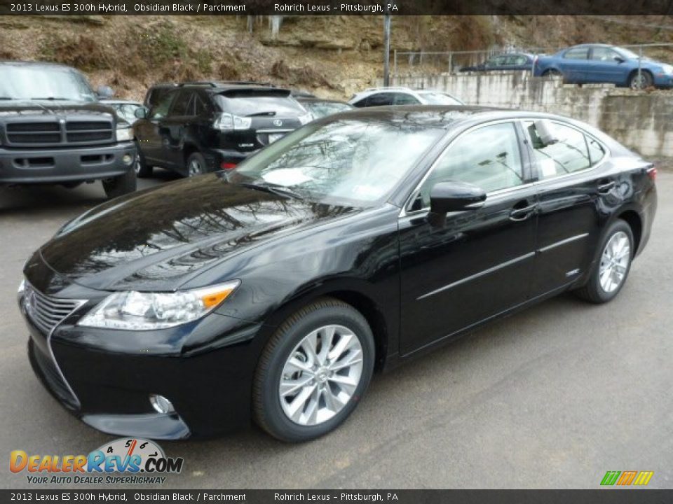 2013 Lexus ES 300h Hybrid Obsidian Black / Parchment Photo #8