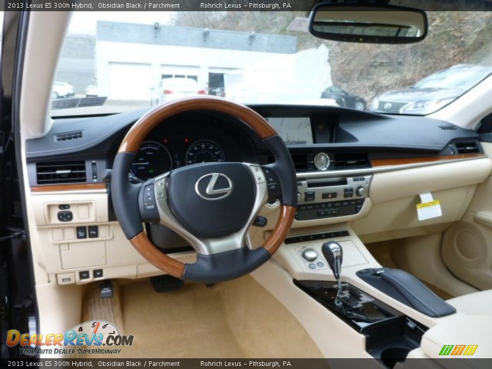 2013 Lexus ES 300h Hybrid Obsidian Black / Parchment Photo #12