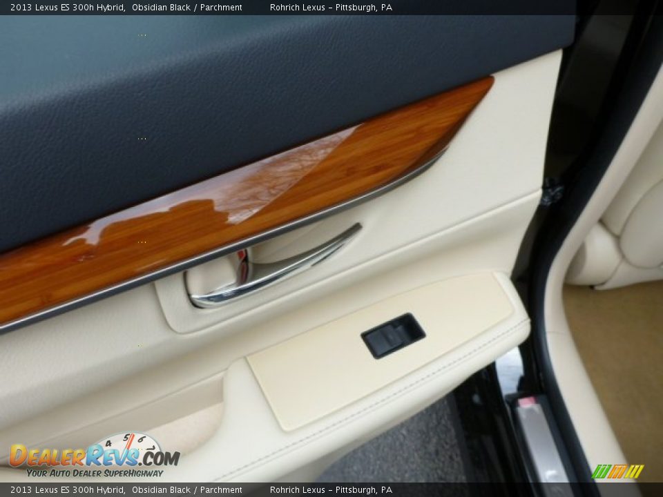 2013 Lexus ES 300h Hybrid Obsidian Black / Parchment Photo #13