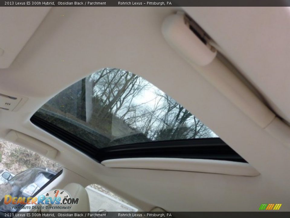 2013 Lexus ES 300h Hybrid Obsidian Black / Parchment Photo #15